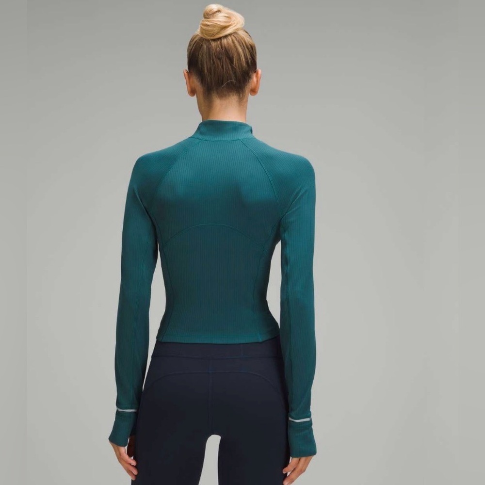 Lululemon Its Rulu Run Ribbed Cropped Half Zip - Picture 2 of 5